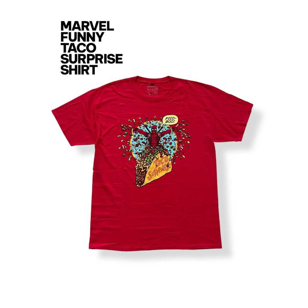Kaos lengan pendek Marvel size L second Original