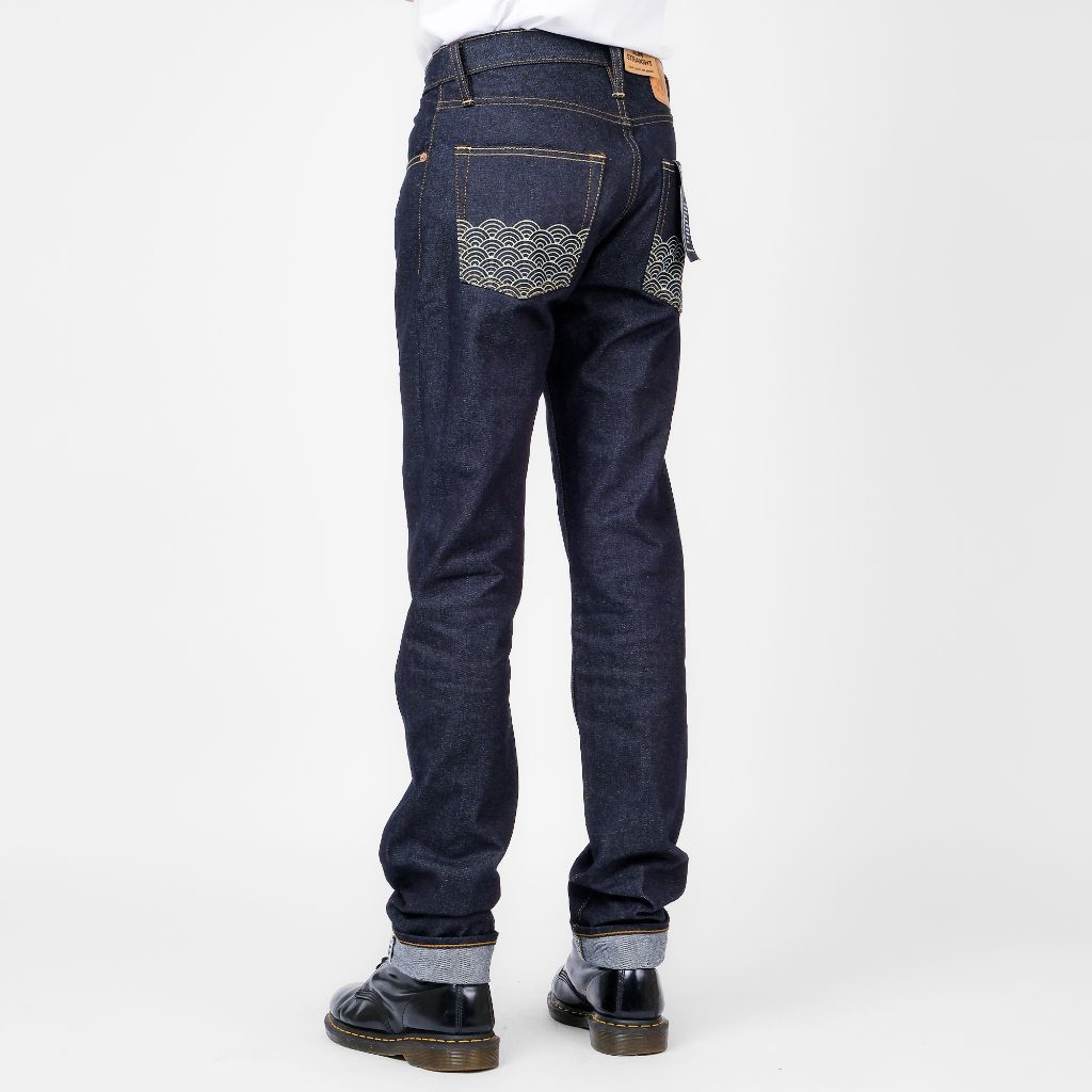 Celana jeans pria Raw Denim
