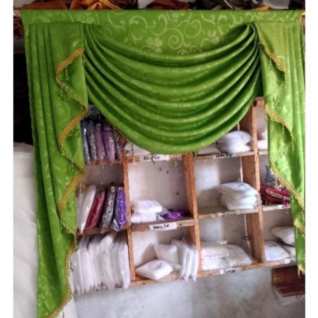 Poni Gelombang Mewah Gorden Mewah Poni Gelombang Poni Saja Lebar 1 Meter