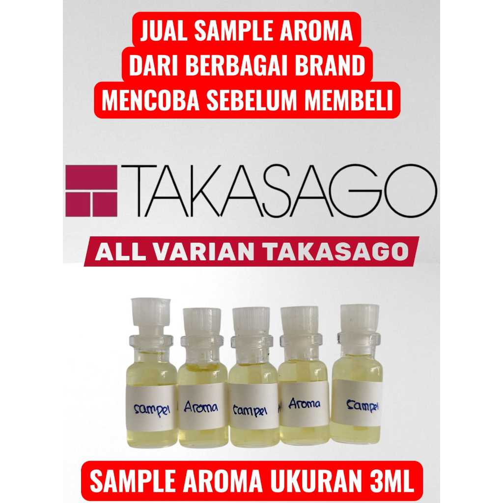 TESTER [ SAMPLE ] ALL VARIAN DARI TAKASAGO FRAGRANCE DENGAN BOTOL PENICILIN 3 ML ( ORIGINAL )