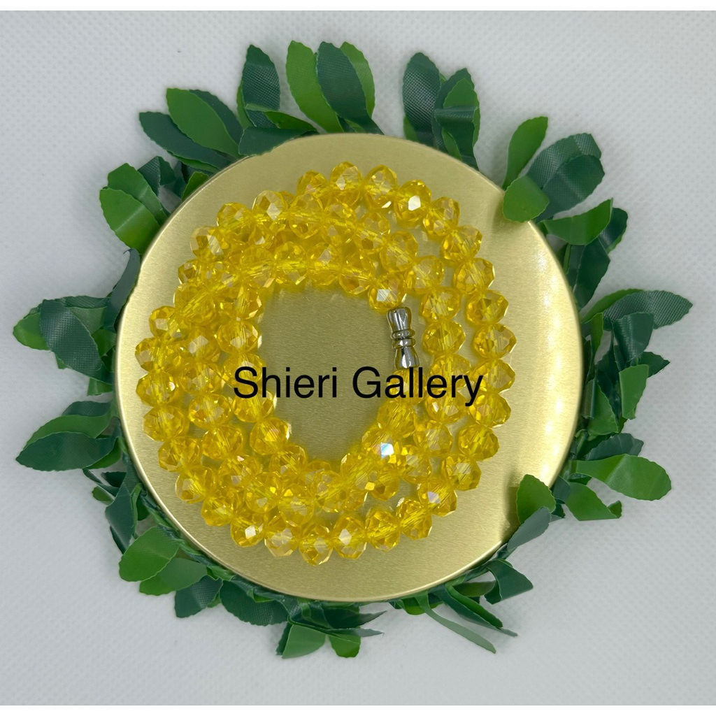 Kalung Ceko Kuning / Kalung Kristal Kuning / Kalung Fashion / Necklace