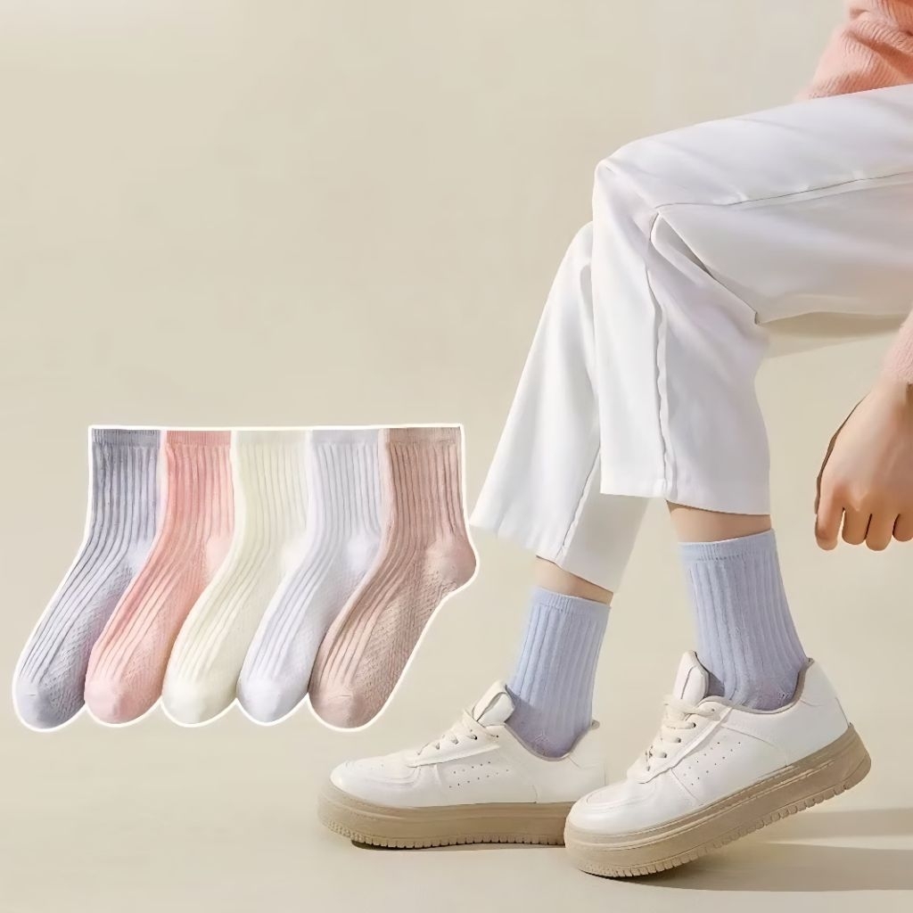 Kaos Kaki Panjang Wanita / Kaos Kaki Tebal / Korean Style / Socks 36-40