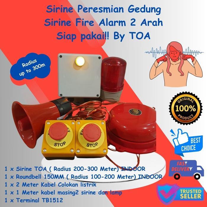 Sirine Alarm Fire Peresmian Jam Operasional Gedung Kantor Pabrik 2 Arah Dengan Toa