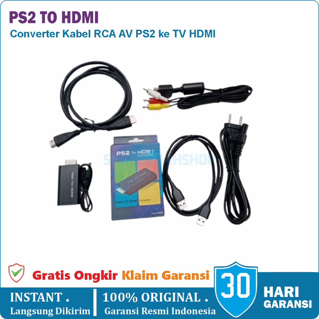 kabel ps ke tv /konverter hdmi ps2/kabel hdmi/kqbel usb 3.0 terjamin / PS2 TO HDMI