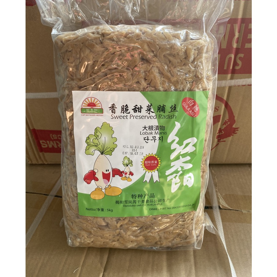 Lobak Manis Sweet Preserved Radish 5 Kg / 1 Bal