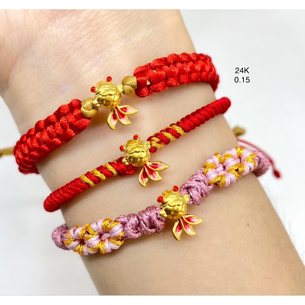 Gelang Emas Asli Ikan Cat 24k Hongkong 999.9
