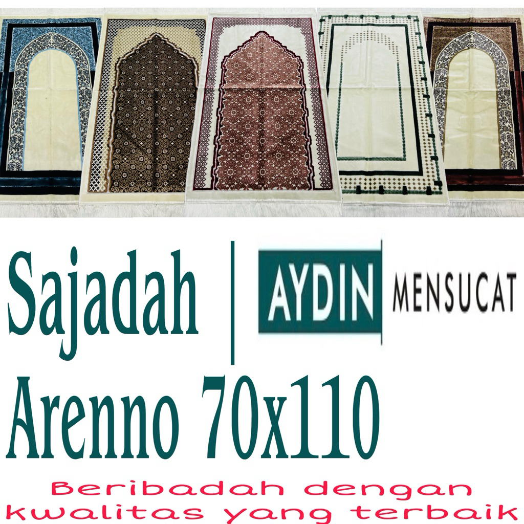 1pcs sajadah aydin mensucat arenno premium turki 70×110cm