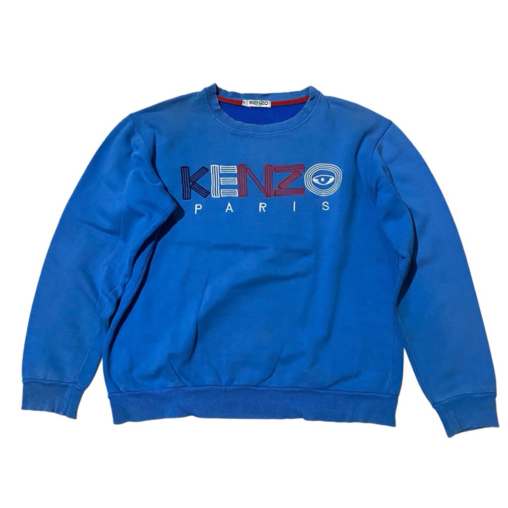 Kenzo paris cotton blue crewneck