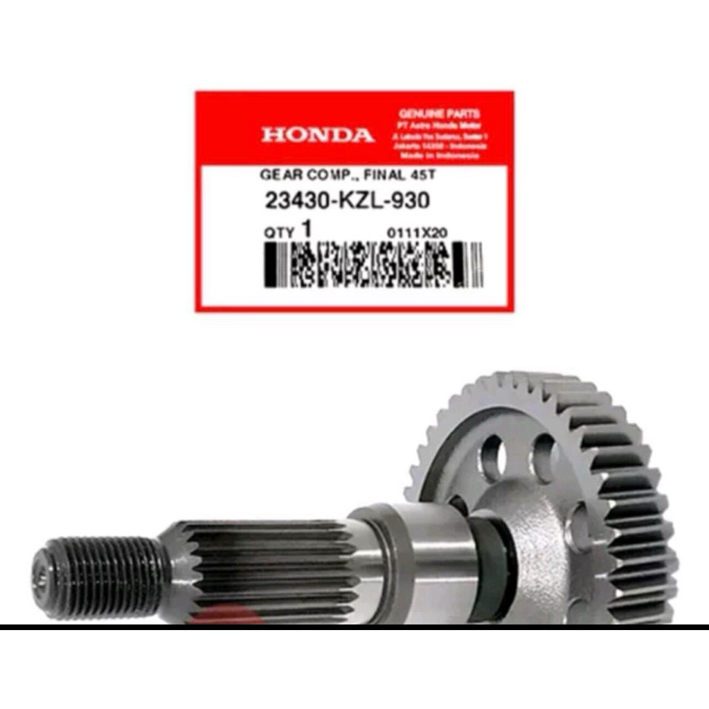 AS RODA BELAKANG GEAR COMP BEAT CARBU BEATF1 HONDA KZL KVB KVY PNP