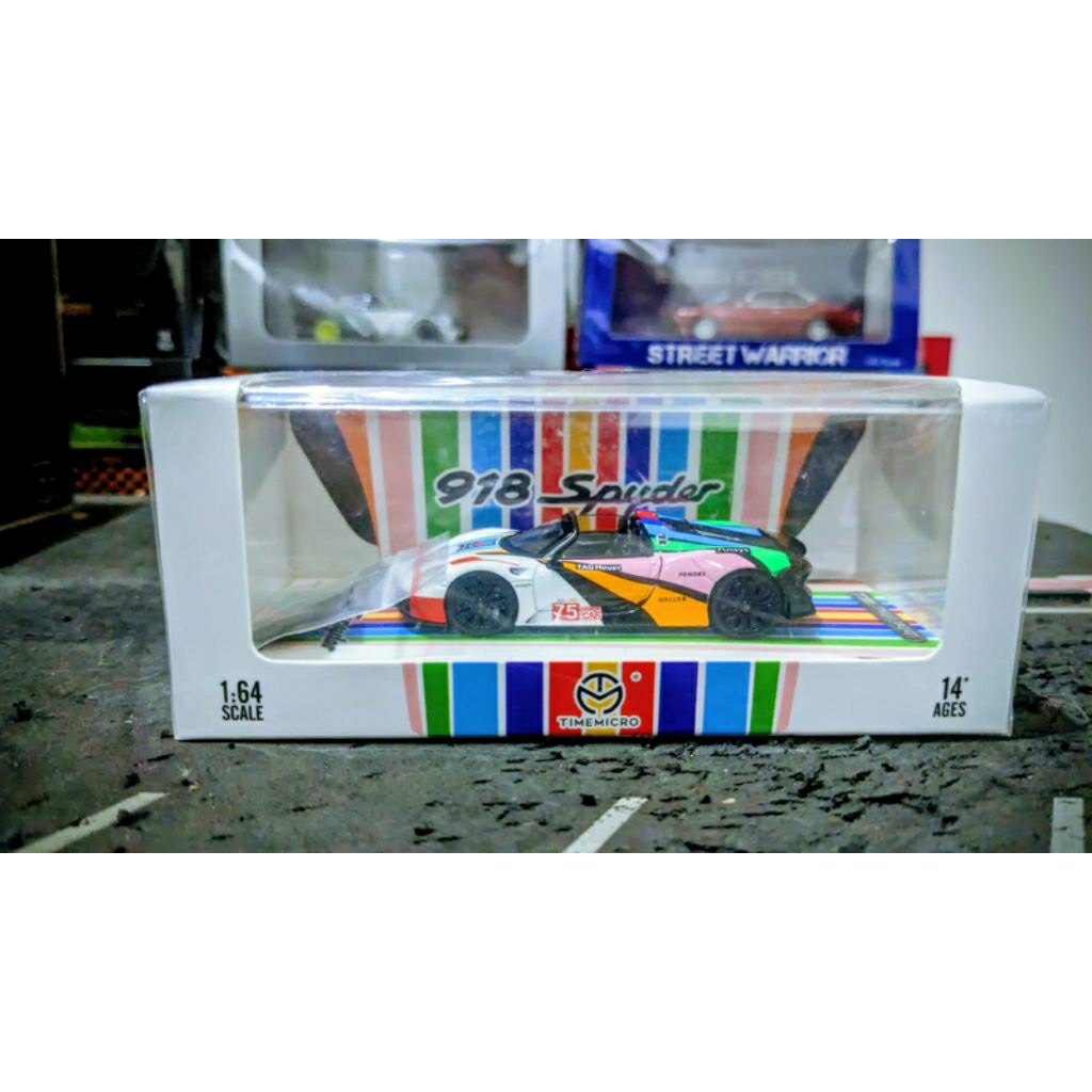 Diecast Time Micro TimeMicro Porsche 918 Spyder Lemans Rainbow Segel