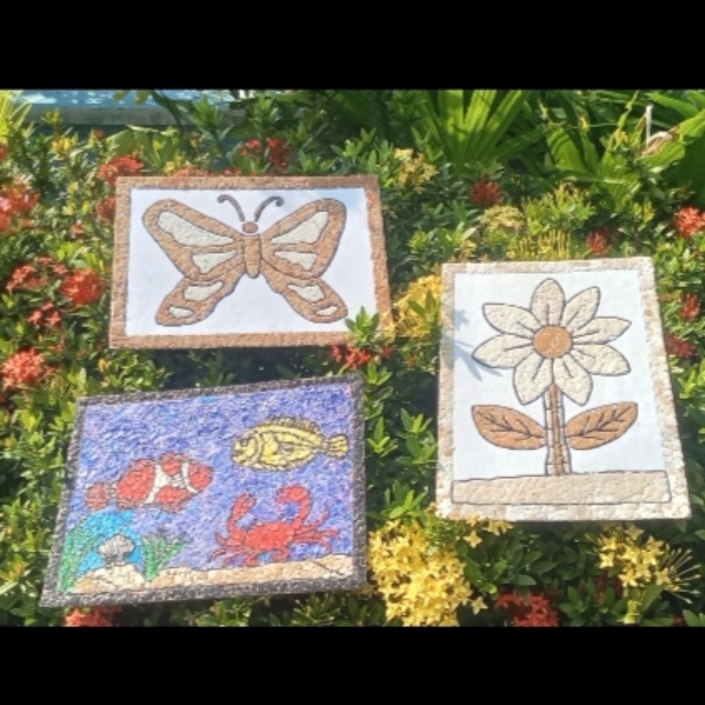 Kerajinan Kolase dari Cangkang Telur