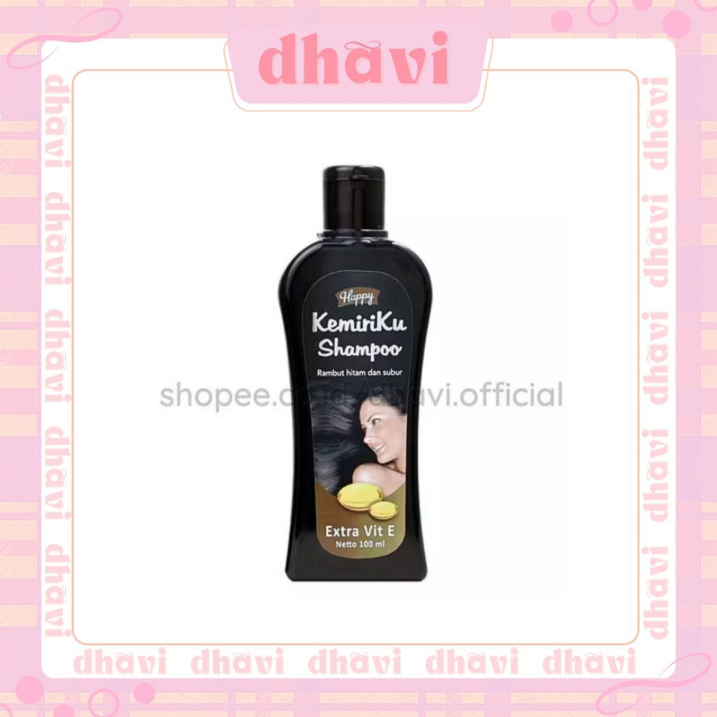 HAPPY KEMIRIKU Shampoo Penghitam Rambut Perawatan Rambut Rontok Beruban Shampoo Sampo Kemiri Origina