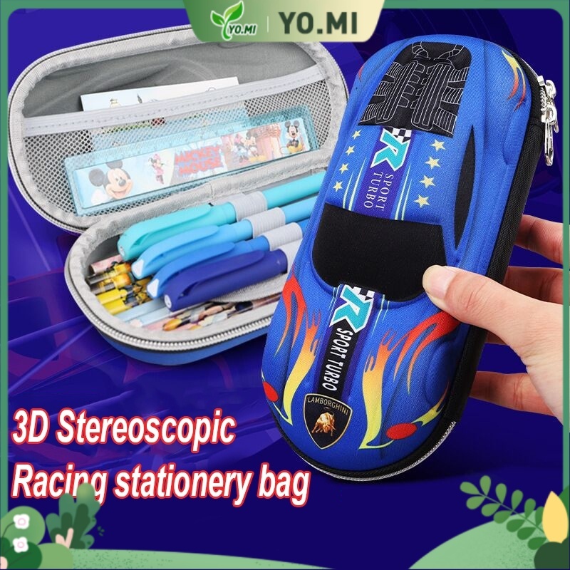 Kotak Pensil 3D Premium Bentuk Mobil keren untuk Sekolah Tempat Pensil Pena Elegan Gagah Kekinian An