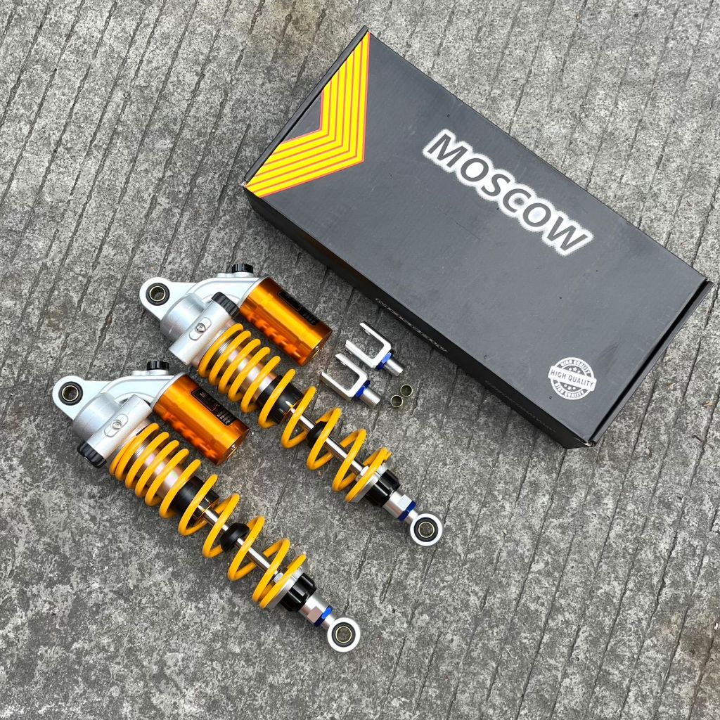 Shockbreaker Double Tabung 320MM 340MM Shock Skok Belakang Tabung Atas Ukuran 320 340  FREE ANTING U