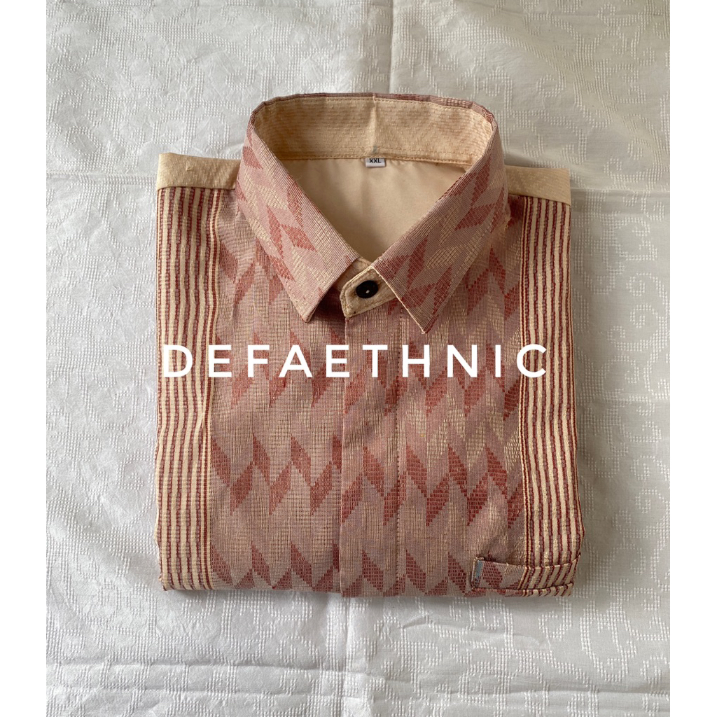 KEMEJA TENUN PRIA LENGAN PANJANG TERBARU - KEMEJA TENUN PRIA COKSU - ATASAN PRIA TENUN LENGAN PANJAN