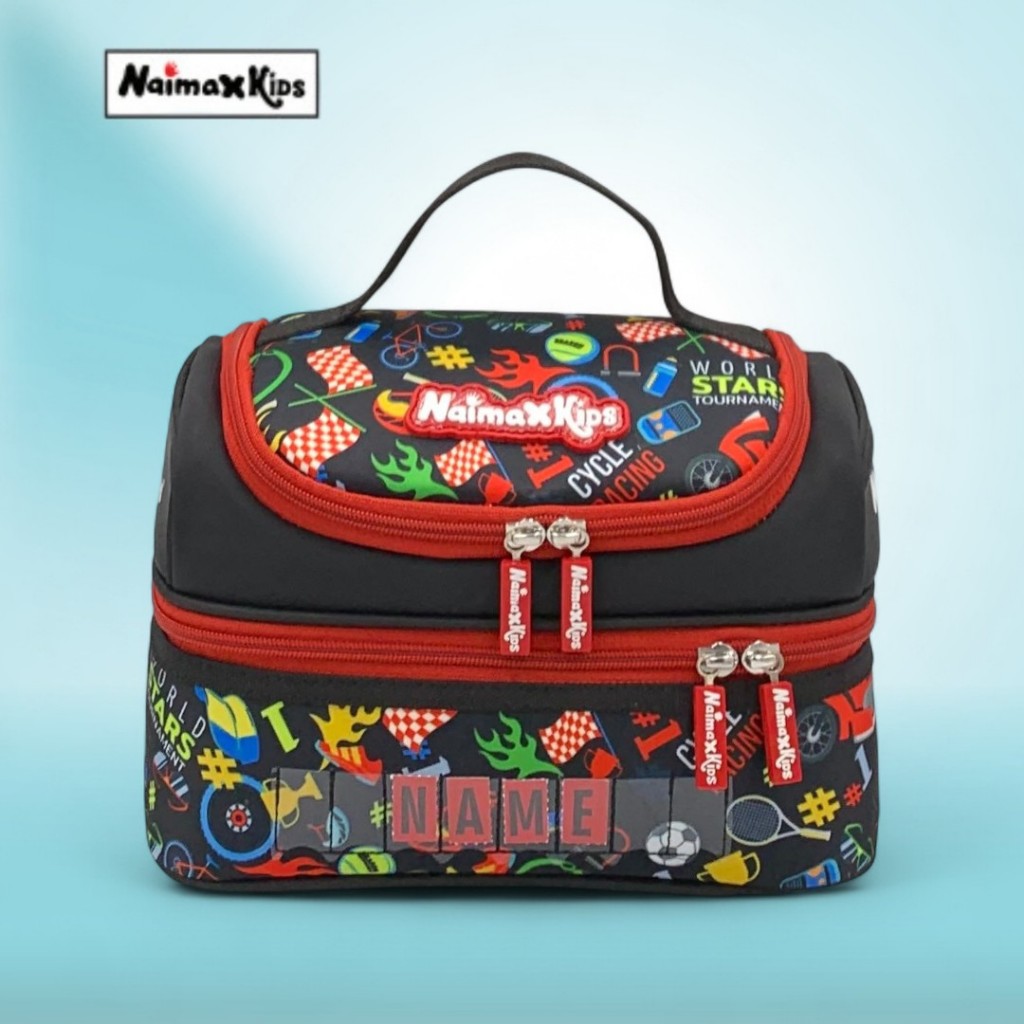 Naimax Kids Tas Bekal Anak Laki-Laki Karakter Racing Star Custom Nama Boy Keren