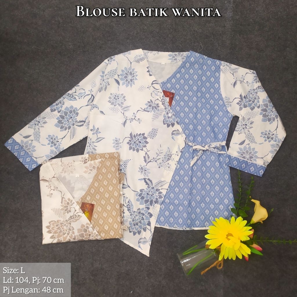Blouse batik wanita tali samping