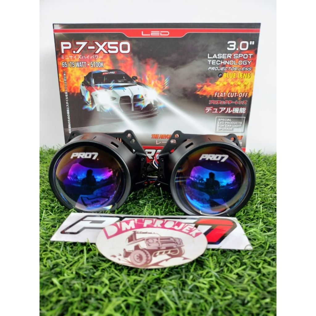 BILED PRO7 P.7-X50 PROJECTOR LENS 3 INCHI 1 WARNA P7X50 75 WAT CAHAYA PUTIH 5700K super terang hybri
