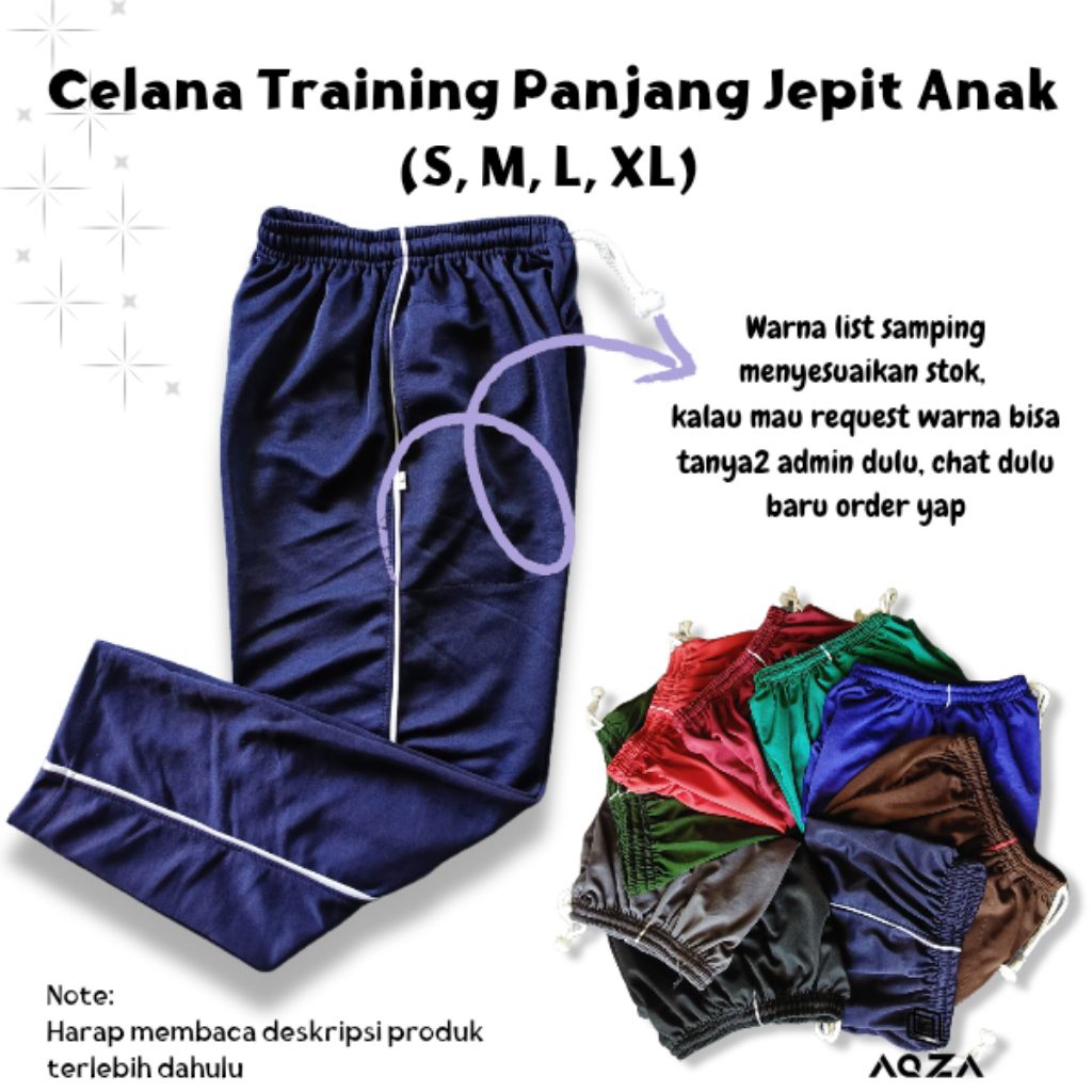 Celana Training Panjang Anak Jepit Tebal - Kolor Panjang Harian Anak List Satu - Celana Tidur Anak B