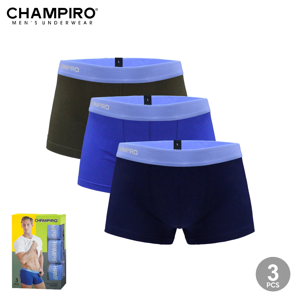 Champiro | Celana Dalam Pria 3 pcs Boxer Pria C0330C | Boxer Champiro 0330 | Celana Dalam Pria Boxer