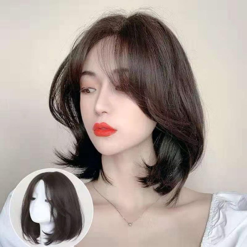wig bob tanpa poni wig bob pendek