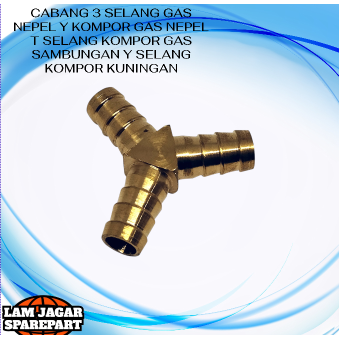 CABANG 3 SELANG GAS NEPEL Y KOMPOR GAS NEPEL T SELANG KOMPOR GAS SAMBUNGAN Y SELANG KOMPOR KUNINGAN