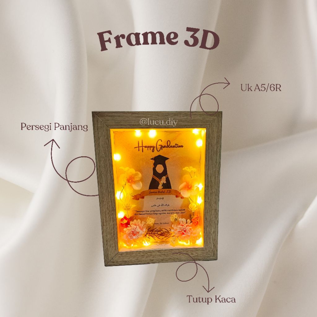 GIFT Simple/ Frame kado Ultah Pernikahan/ kado Wisuda/ Frame 6R