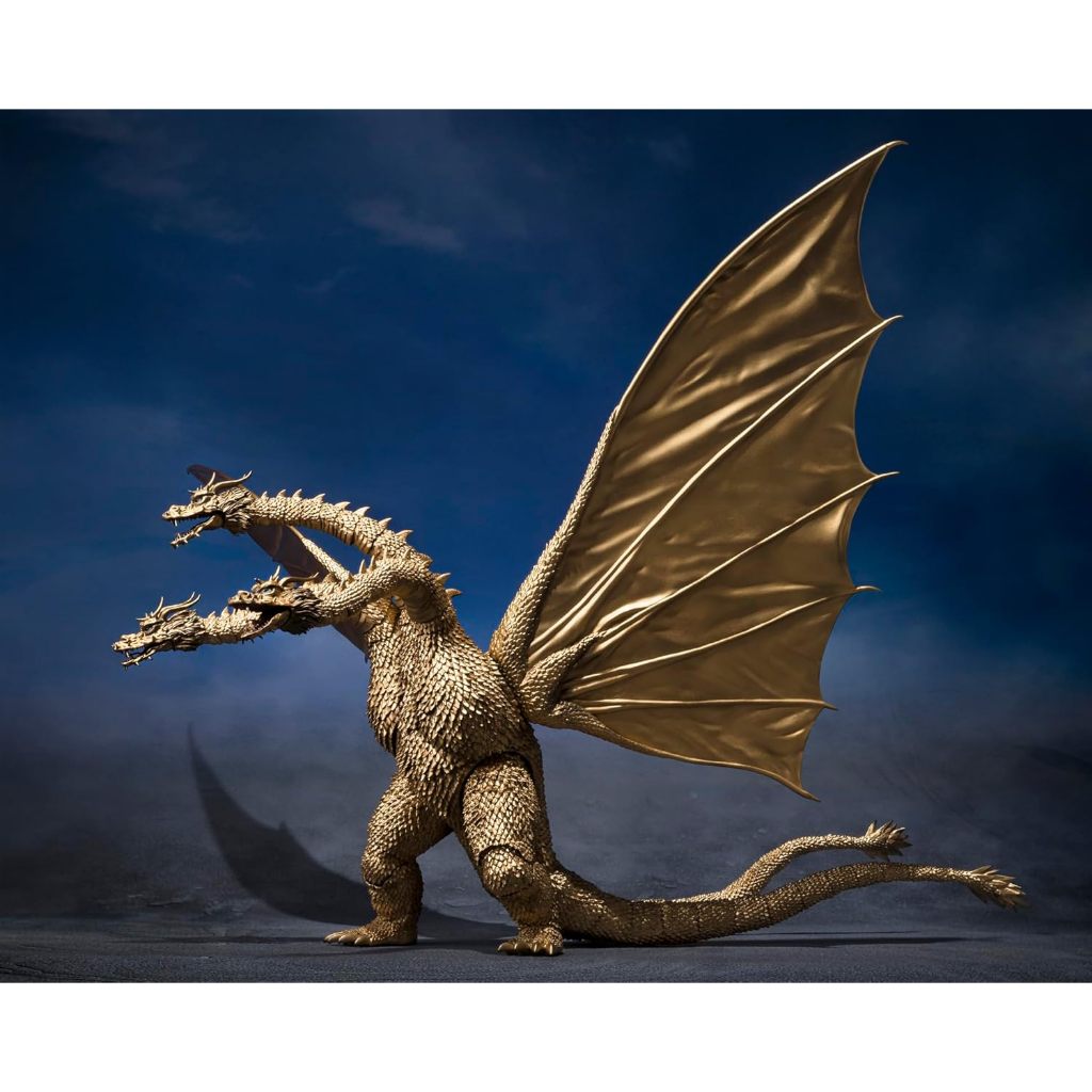 TERBARU BANGSA TAMASHII - GODZILLA - RAJA GHIDORAH [1972] S.H.MONSTERARTS ACTION FIGURE KODE 534