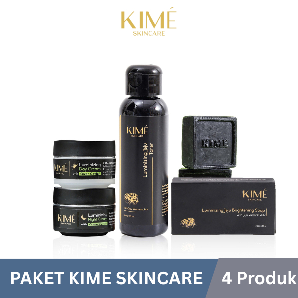 Kime Paket Skincare - Kime Brightening Soap - Kime New Brightening Soap - Kime Green Caviar Soap - K