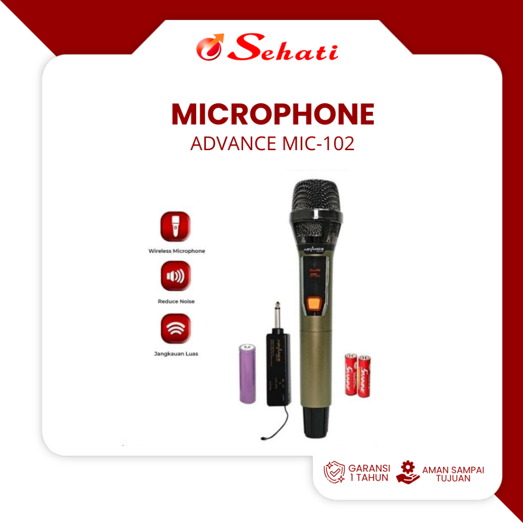 ADVANCE MIC-102 Wireless Mic Advance Bluetooth