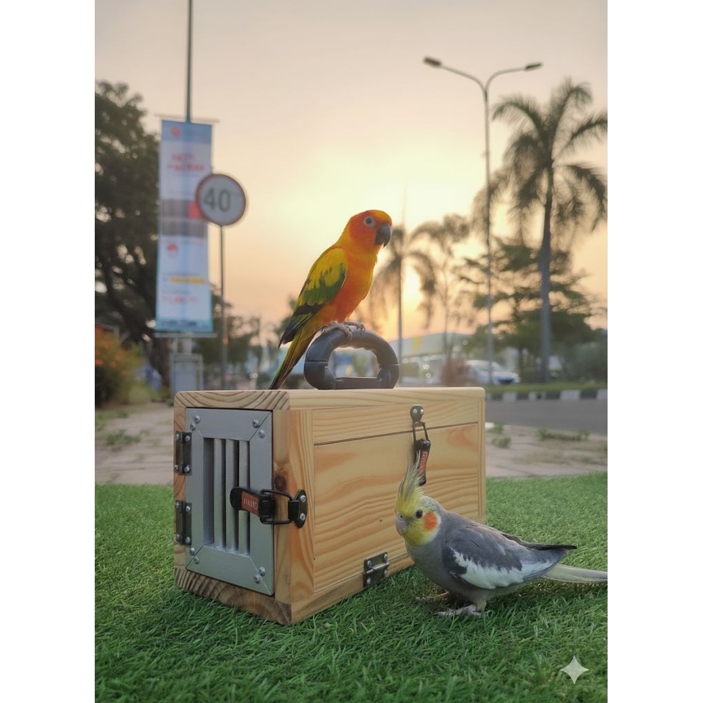 box travel burung small parrot