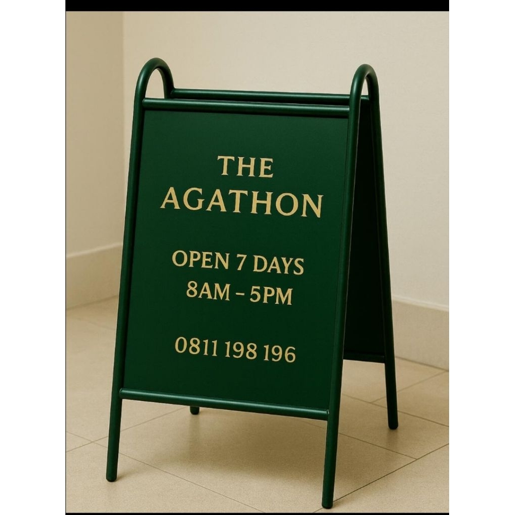 

stand. besi/papan promosi 100 x 60