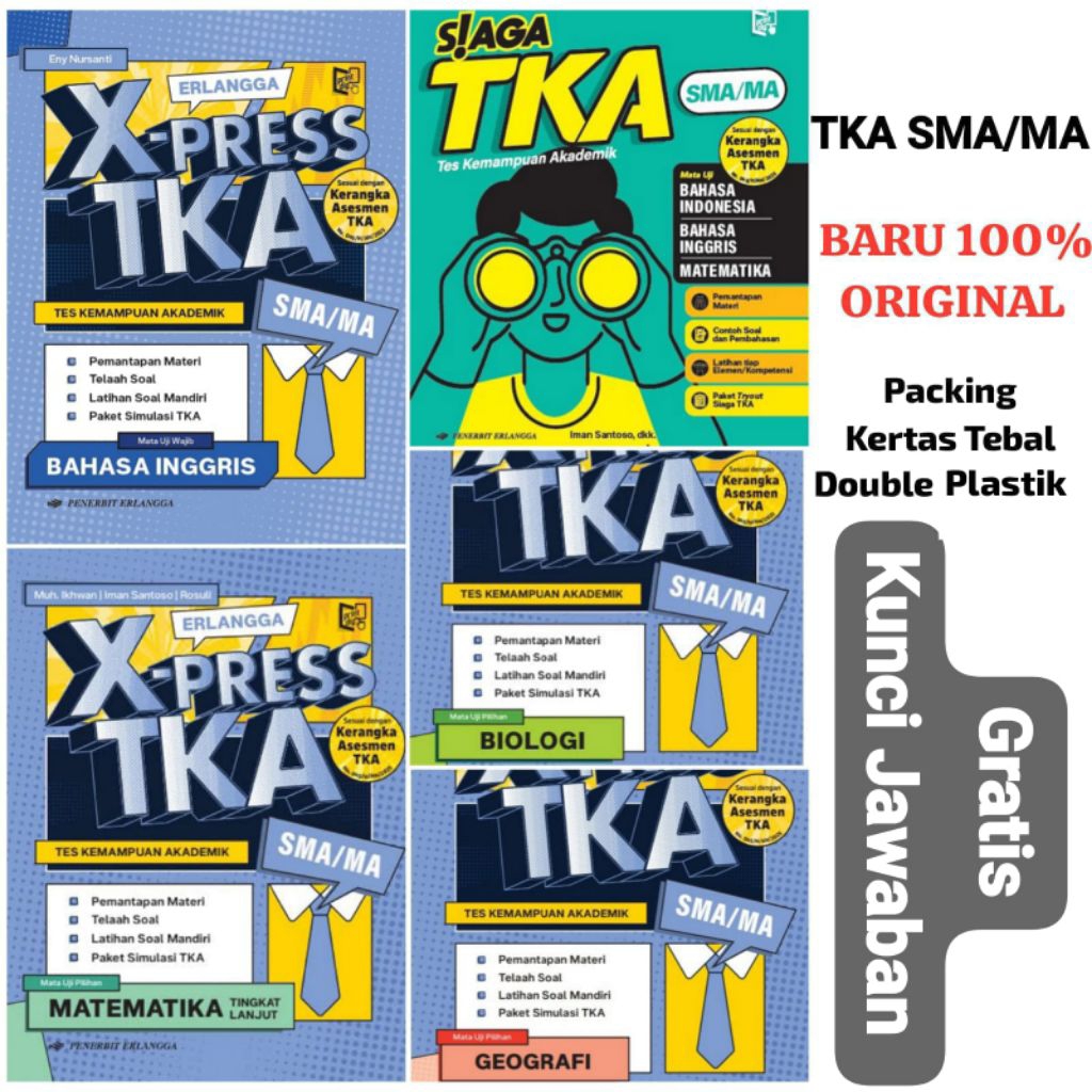 Buku SIAGA Xpress tka ( tes kemampuan akademik ) SMA / MA 2025 2025/2026 tka, 2026 matematika bahasa