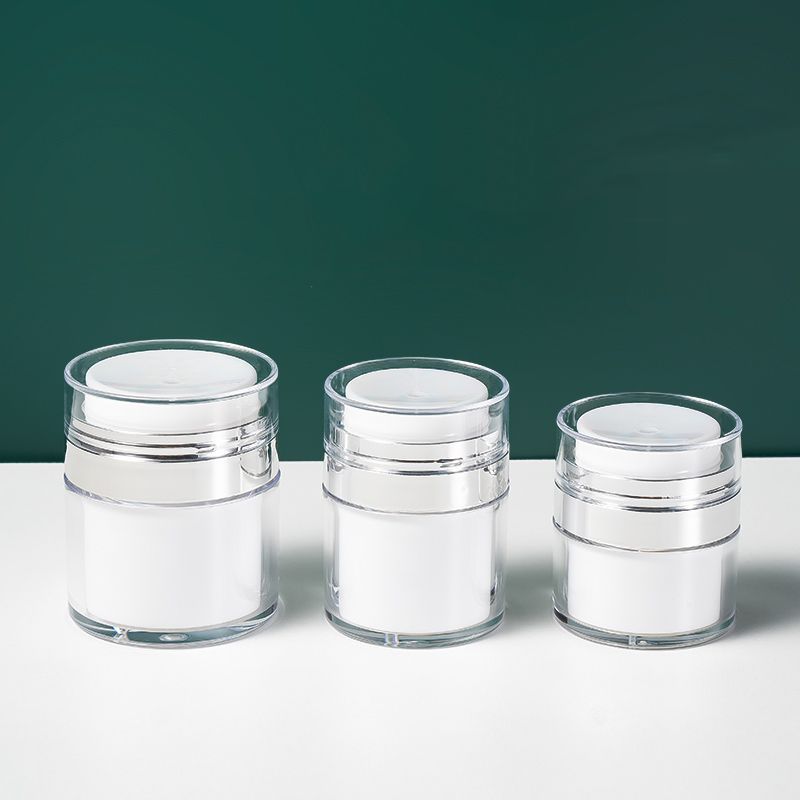 Pot Jar Pump Airless Travel Size Botol Pump Vacuum Untuk Cream Lotion Serum Pot Jar Vakum