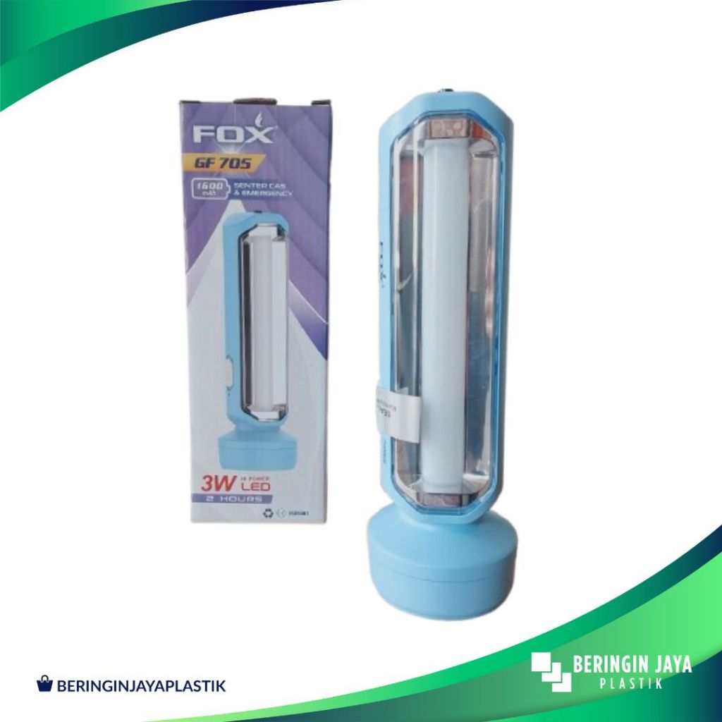 Senter Cas FOX Lampu Emergency LED GF -705 Emergency Light Super Terang