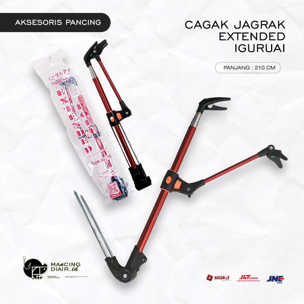 Cagak Jagrak Pancing Portable Telescopic - Iguruai || Panjang 210 Cm