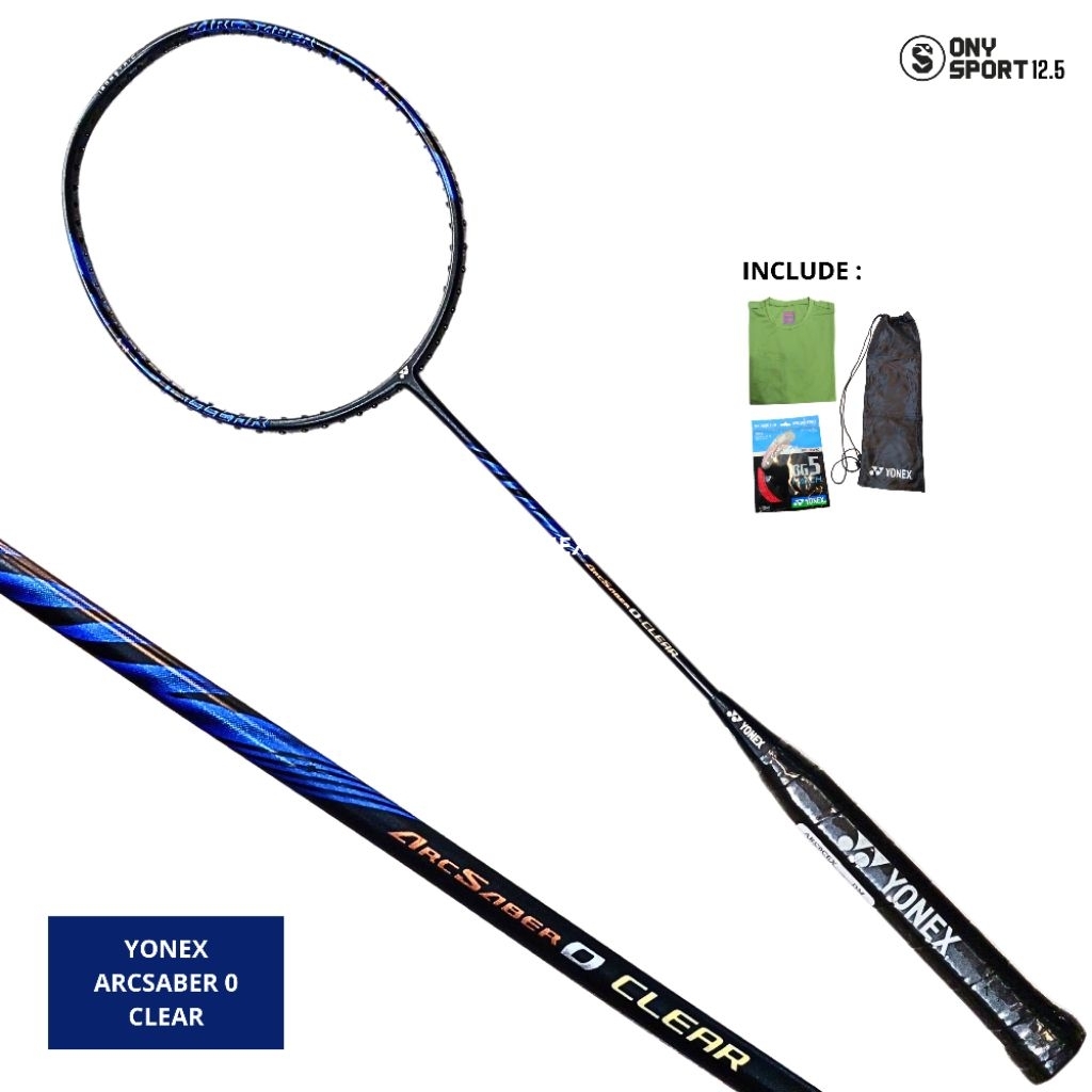 RAKET BADMINTON YONEX ARCSABER 0 CLEAR 100%ORI