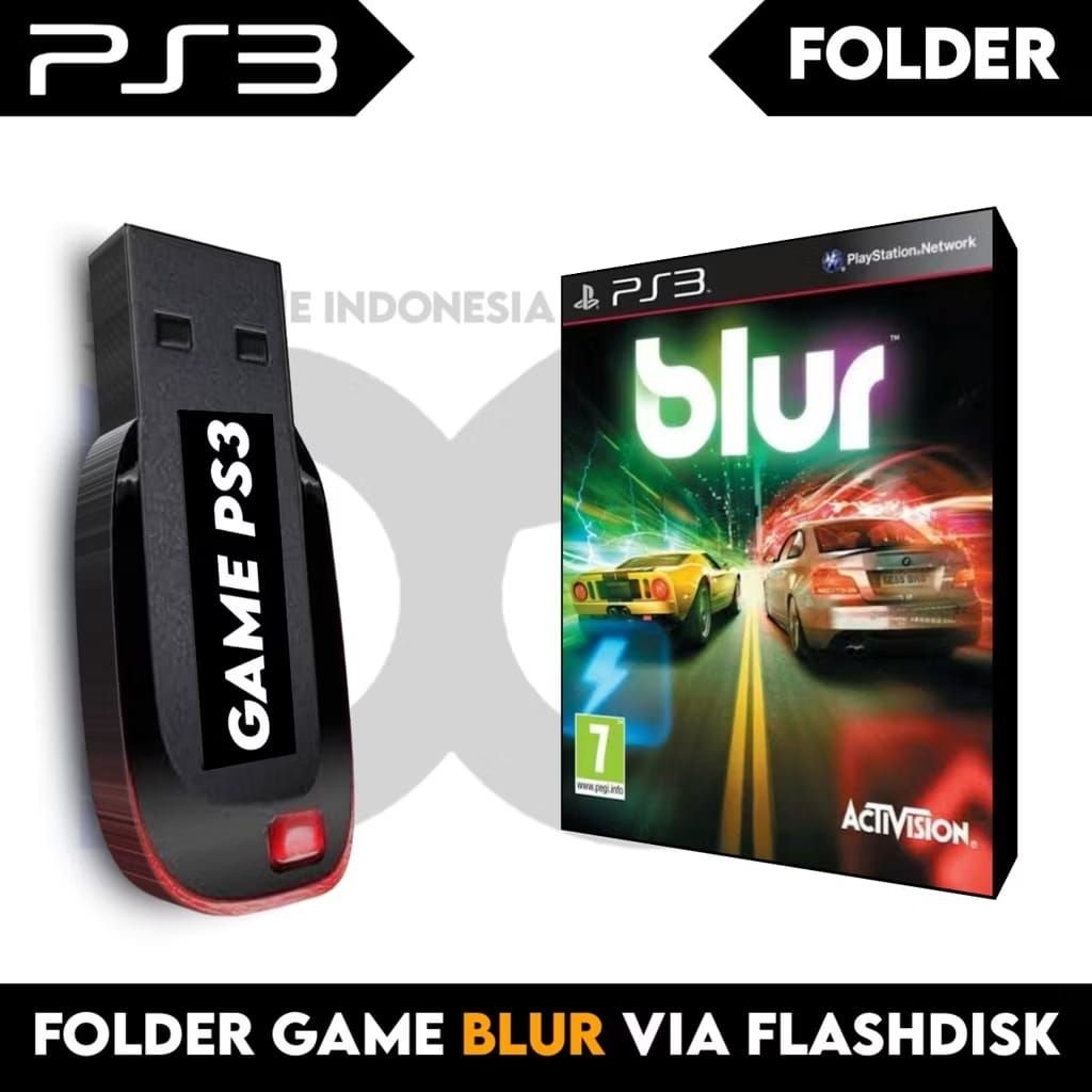 VIA FLSHDISK BLUR BALAPAN MOBIL 4 PLAYER | GAME PS3 CFW HEN | BISA UNTUK SEMUA JENIS PS3