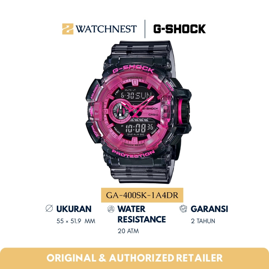 Jam Tangan Pria G-SHOCK GA-400SK-1A4DR Original Garansi Resmi 2 Tahun