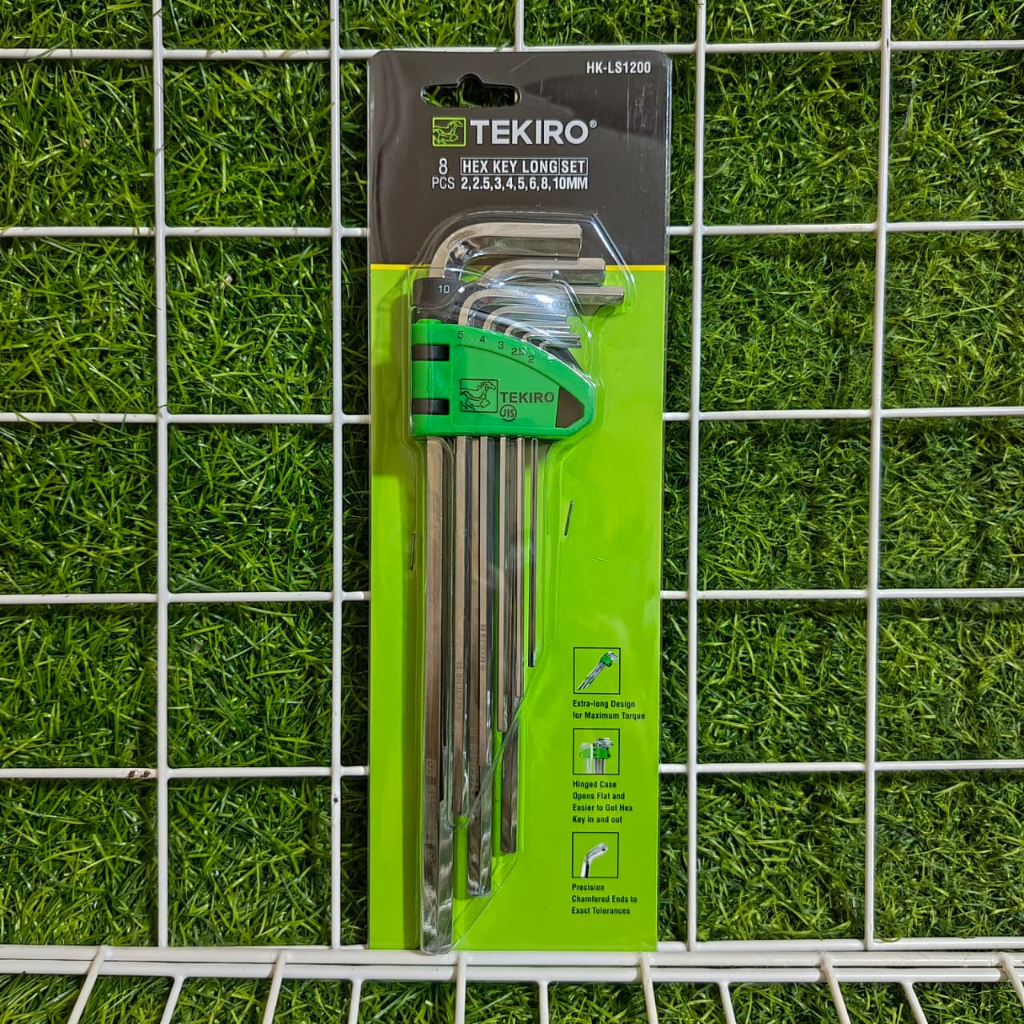 Kunci L Panjang Set 8Pcs TEKIRO / Kunci l Tekiro 1Set Lengkap Original Hex Key Set Wrench Extra Long