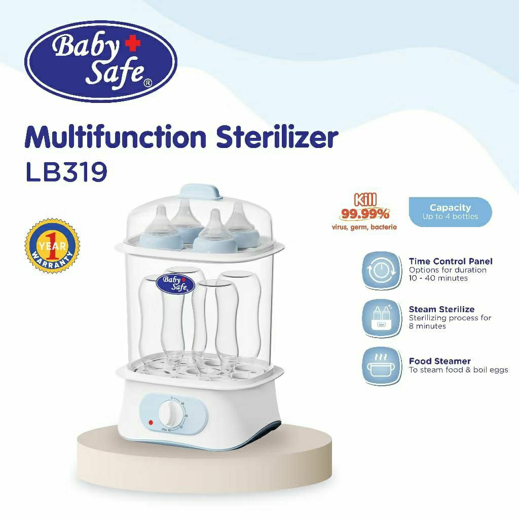 Baby Safe Alat Steril Uap & Penghangat Makanan / Steril Botol Susu