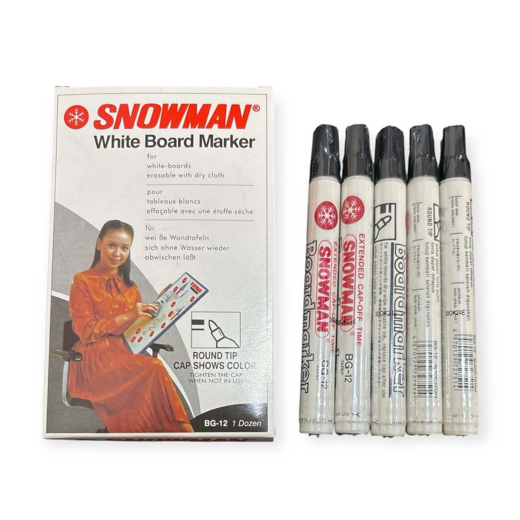 Spidol Snowman Whiteboard Permanet 1 Lusin
