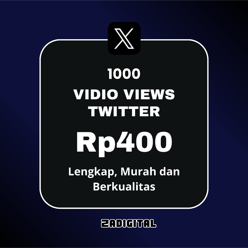 MURAH | 1000 Vidio Views Twtter Atau X