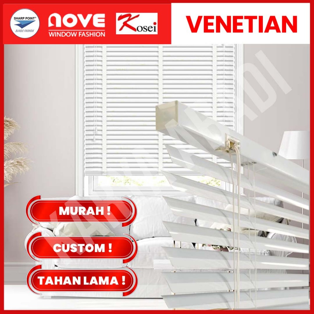 Venetian Blind Alumunium Sharp Point - Kosei - EXO - Horizontal Blind - Kerai Aluminium