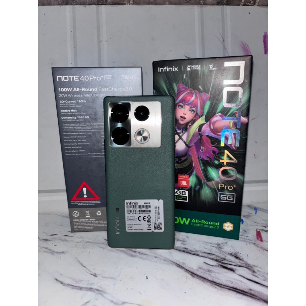 INFINIX NOTE 40 PRO PLUS 5G RAM 12/256 RESMI ORIGINAL SECOND FULLSET plus WIRELESS