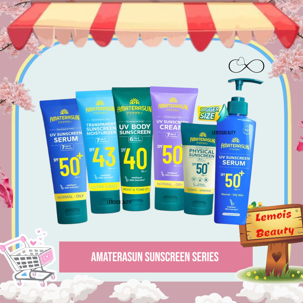 LemoisBeauty- AMATERASUN SUNSCREEN SERIES - Sunscreen Wajah Di Formulasikan DNA Guardian Blue Light 