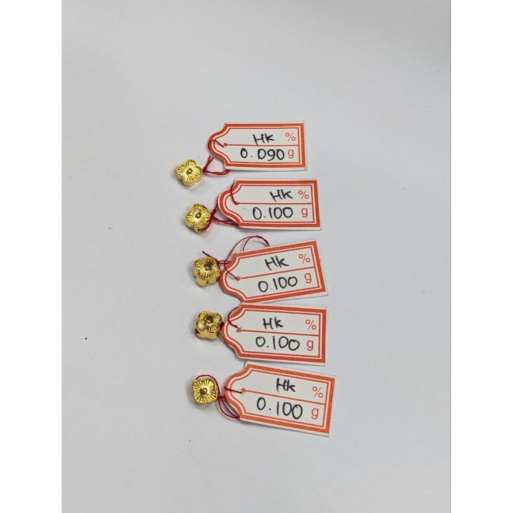 charm emas bunga vanklip mini 24k 999