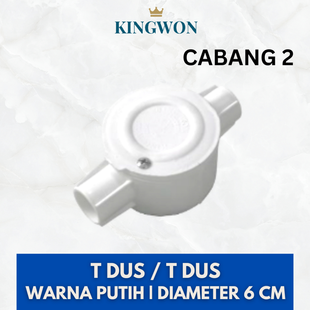 T DUS Listrik Cabang 2 Putih 20 MM T DOS TDUS TEE DUS CONDUIT LISTRIK SNI RUMAH SAMBUNGAN KABEL