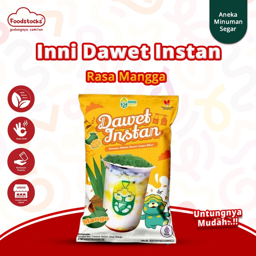 Inni Dawet - Dawet Instan Rasa Mangga Minuman Bubuk Segar Siap Seduh