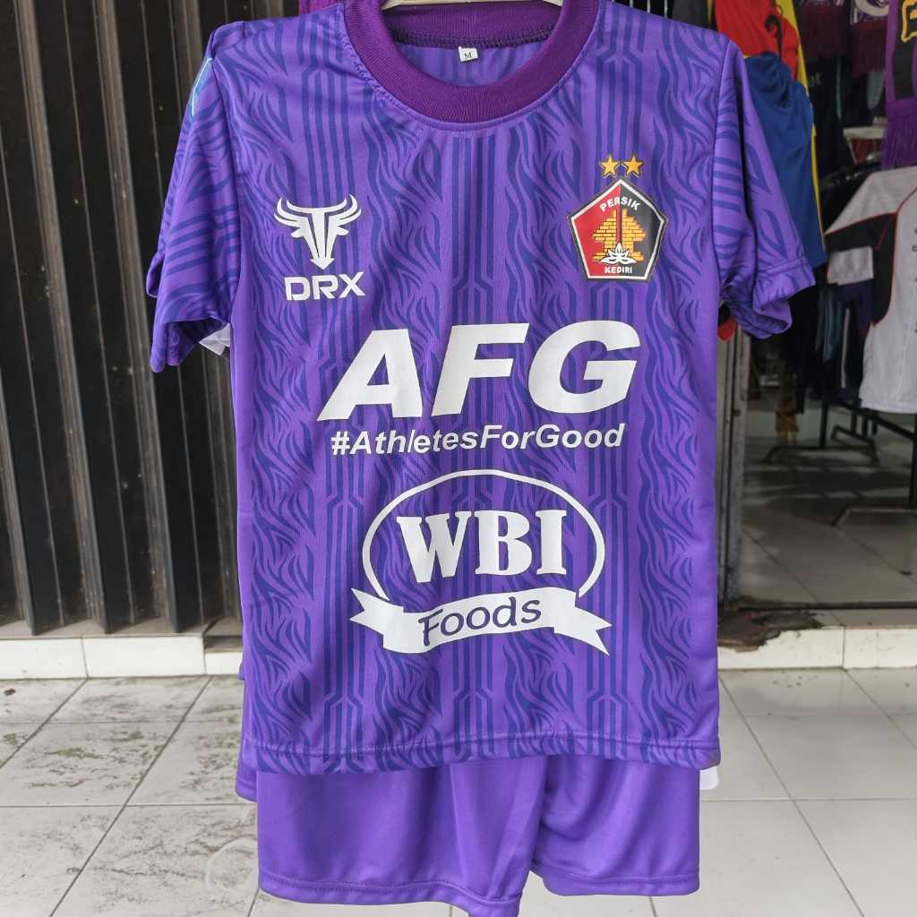 Setelan Anak Jersey Persik Kediri Liga 1 2025 Sablon Ungu